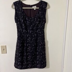 Ann Taylor Loft Dark Purple Sleeveless Casual Dress Women's Size 0 With Pockets